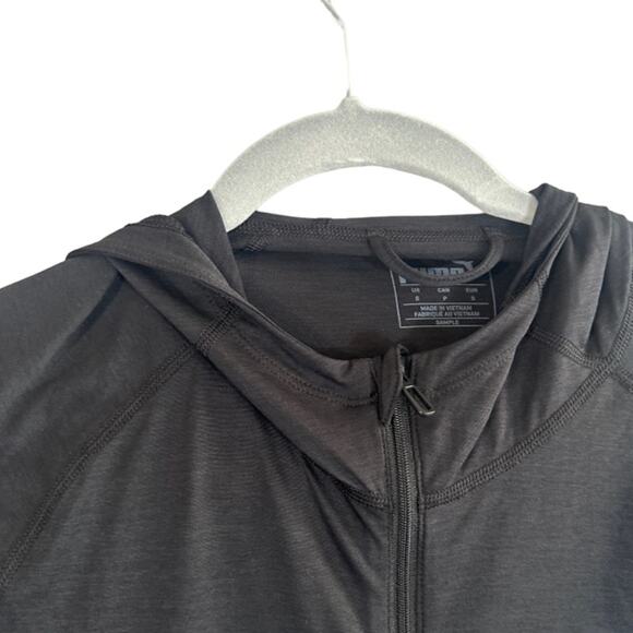Puma Black Hooded Cropped Lightweight Casual Athletic Jacket Women Sz S - Picture 7 of 12
